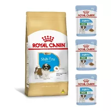 Kit Ração Shih Tzu Puppy 2,5kg E 3 Sachês Mini Royal Canin