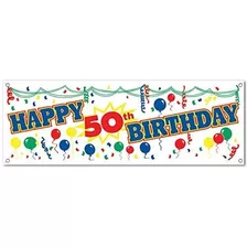 Feliz 50 Cumpleaños Muestra De La Bandera Del Partido De Acc