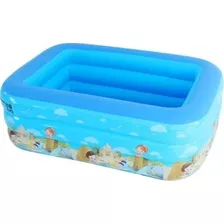 Piscina Inflable Verano Niños 150x100x50 Cm Color Azul