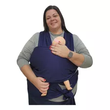 Wrap Sling Plus Size Canguru Transportado De Bebe 7m Marinho Cor Azul-marinho 2276-317