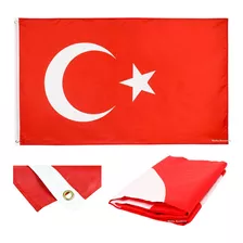 Bandeira Oficial Da Turquia P/ Mastro E Parede Dupla Face