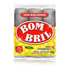 Esponja De Aço Bombril Mini Rolinhos 12 Unidades Ecônomico 