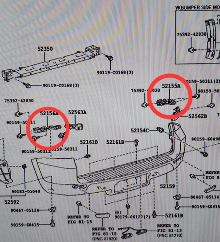 Mnsulas Paracho. Trasero Par Larga Toyota Rav4 2006 Al 2013 Foto 5