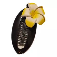 Peine Banano Negro Tipanie Amarillo Goma Eva