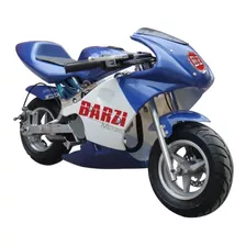 Mini Moto Automático R3 49cc Azul 2tempos Bz Corda Reforçada