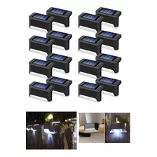 X16 Pack Luz Led Lampara Solar Balcon Escalera Pared Jardin