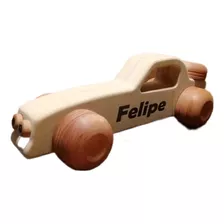 Auto De Madera Juguete, 24cm Niños Personalizado