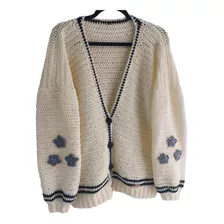 Cardigan Taylor Swift Folklore Tejido Crochet Hipoalargenico