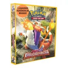 Álbum Pasta Fichário Pokemon + 10 Folhas + 6 Cartas + Brinde