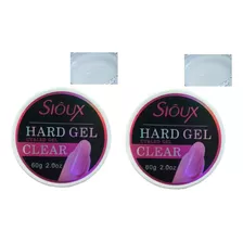 Kit 2 Geis Sioux Hard 60g Uv Led Alongamento Unhas Acrigel Cor Clear