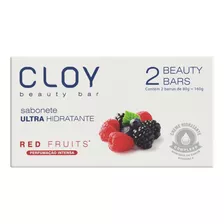 Sabão Em Barra Cloy Ultra Hidratante Red Fruits Beauty Bar De 160 G