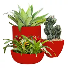 Kit Vaso 3 Tamanhos De Plantas Flores Varanda Jardim Cd30