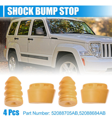 4 Tope Parachoques Frontal Para Jeep Liberty Kj 2002-2007 Foto 2