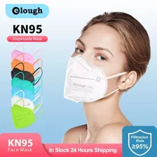 20 Máscaras Kn95 Elough Ffp2 Proteção Respiratória 5 Camadas