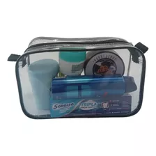 3 Necessaire Transparente Pequena Organizadora Para Viagem