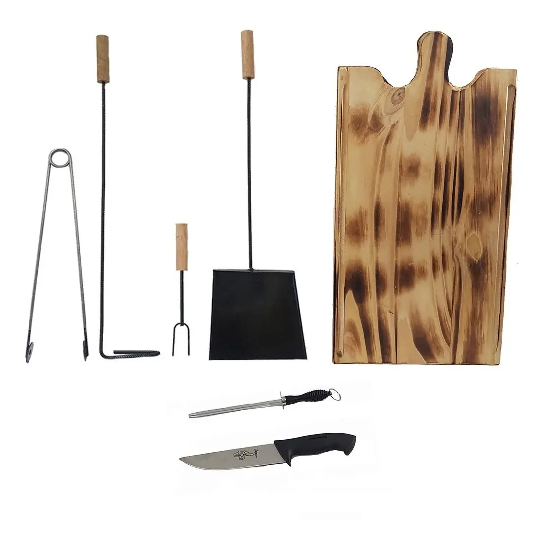 Set Parrillero Accesorios Asado Asador Herramientas Kit X 7