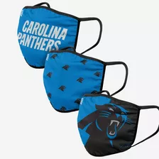 Cubrebocas Carolina Panthers 3 Pack