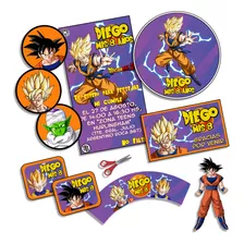 Kit Imprimible Dragon Ball Z Personalizado Cumpleaños Candy