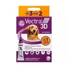 Antipulgas Vectra 3d Cães 25kg A 40kg Leve 3 Pague 2 Ceva