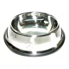 Comedero Plato Para Perros Y Gatos En Acero Inoxidable 22cm Color Plateado