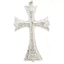 Crucifixo Cruz Para Terço De Noiva Banho Prata Vários Modelo