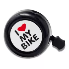 Buzina Campainha I Love My Bike Cor Preto Coração