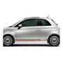 Stickers Franjas Laterales Cofre Y Espejos P/ Fiat 500 5p Se