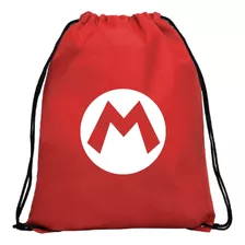 Mochila Morral Poliester Mario Bros Clásico Full