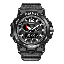 Relógio De Pulseira Militar Smael 1545 S Shock Silver