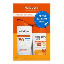 Kit Helioderm Família Fps 50 200ml + Kids Fps 50 120ml