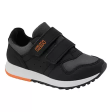 Tênis Infantil Klin Mini Walk Preto E Laranja