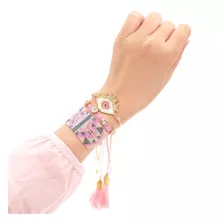 Pulsera Rosada Estilo Etnico Cuencas Artesanal