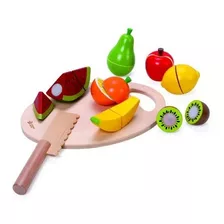 Cortando Frutas Con Abrojo Y Base De Madera Classic World Color Unico