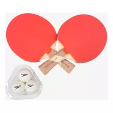 Kit Ping Pong Tenis De Mesa Speedo Lazer 2 Raquetes 3 Bolas