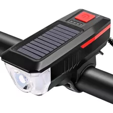 Lanterna Led T6 Farol Solar Frontal De Bike Recarregável Usb
