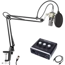 Micrófono Condensador Neewer + Kit+ Interfaz Audio Behringer