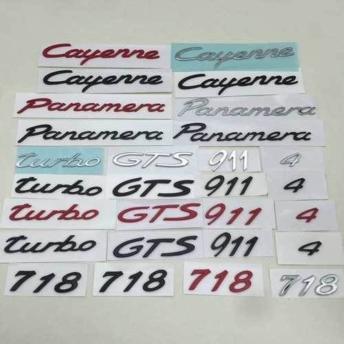 2 Pz Pegatina Logotipo De Porsche 718 Cayman Logotipo 911 Foto 2