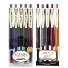 10 Boligrafos Zebra Sarasa Colores Vintage 0.5mm Gel