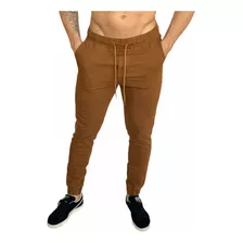 Calças Jeans Rasgada Destroyed Masculina Jogger Punho Lycra