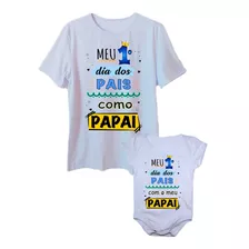 Camiseta Plus Size Primeiro Dia Dos Pais E Body De Bebê