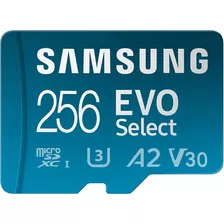 Samsung Evo Select Micro Sd 256gb U3 A2 V30 4k Switch Cámara