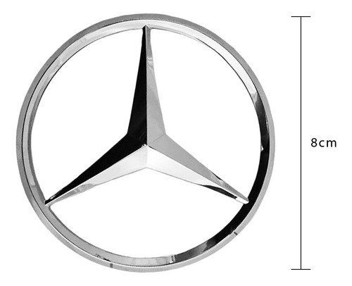 Emblema Mercedez Benz Cajuela Original De 8 Cm Foto 2