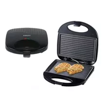 Plancha Sandwichera Grill Electrica Tostador Pan Multiuso Color Negro