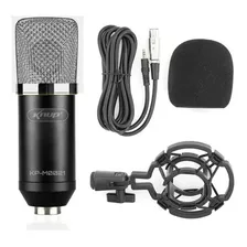Microfone Estúdio Profissional Anti Vibração Knup Kp-m0021 Cor Preto