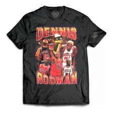 Playera Dennis Rodman Negra Moda Aesthetic