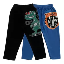 Kit 2 Calça Moletom Infantil Inverno Menino 4 Ao 14 Anos