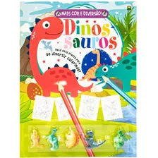 Mais Cor E Diversão! Dinossauros, De Brijbasi. Editora Todolivro, Capa Mole Em Português, 2023