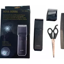 Maquininha Barbear Cabelo Pezinho Depilar Recarregável 389 Cor Preto 110v/220v