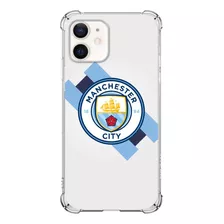 Capa Capinha Anti Shock Logo Manchester City Campeão Azul