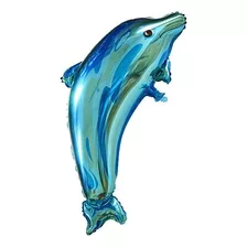 Globo Delfin Animal De Mar Azul 84 X 48 Cm 